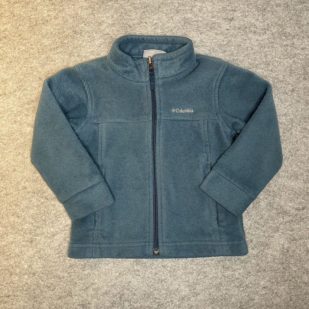 Columbia Toddler Unisex Fleece Full Zip Sweater Jacket 2T Teal Blue Green